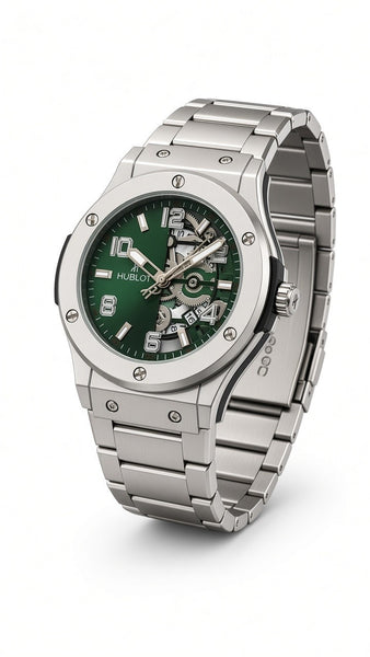 HUBLOT Men’s Watch – Half Skeleton Model