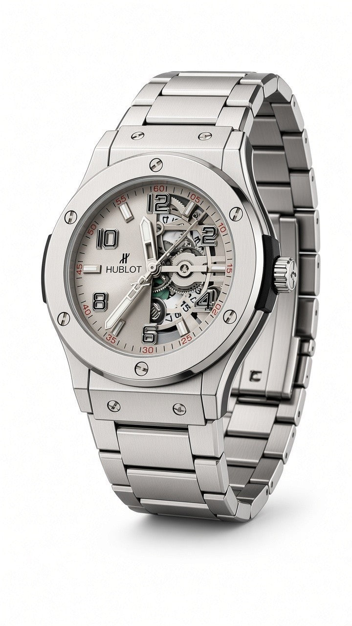 HUBLOT Men’s Watch – Half Skeleton Model